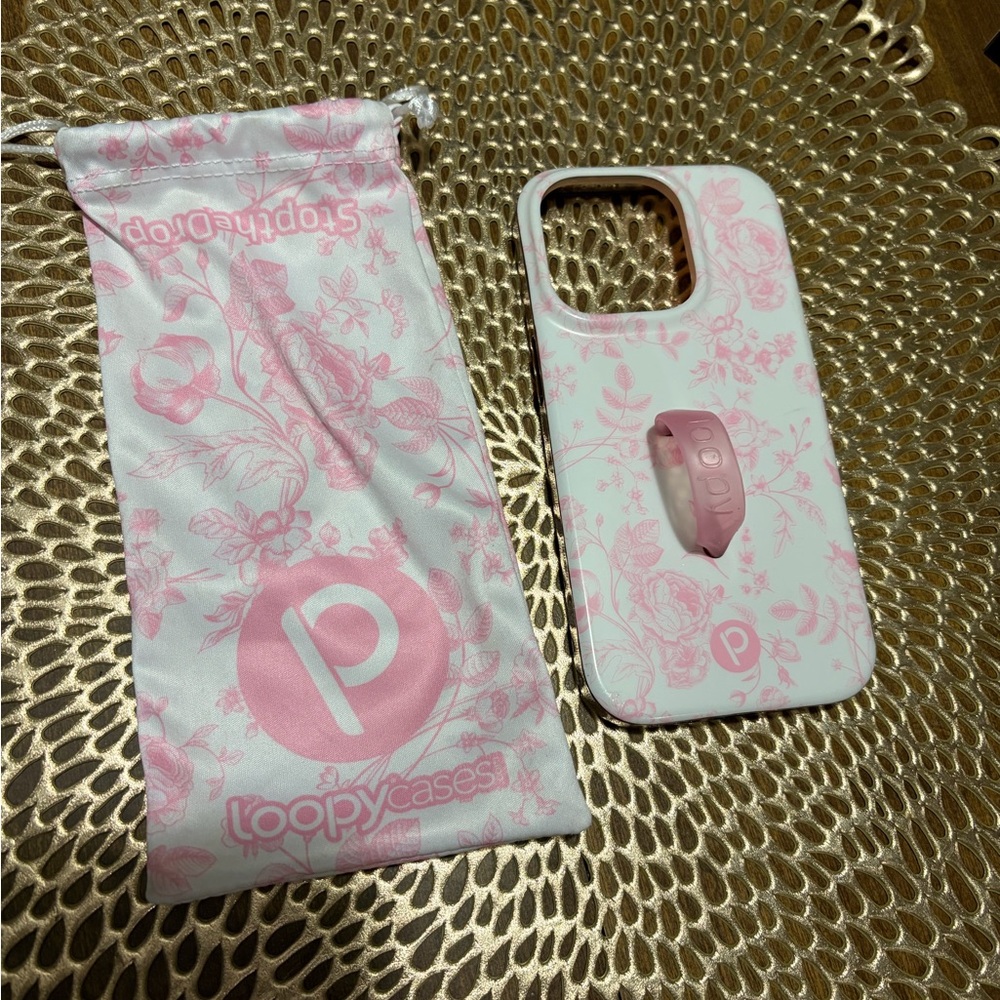 Loopy Case White and Pink Floral Phone Case